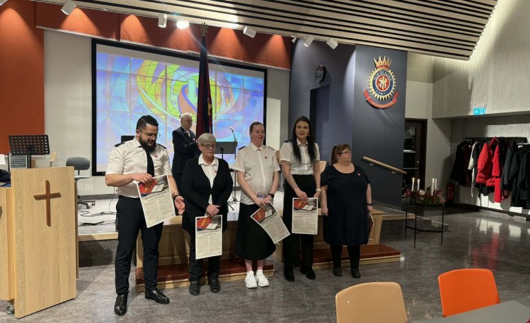 Nýjir hermenn Hjálpræðishersins á Íslandi